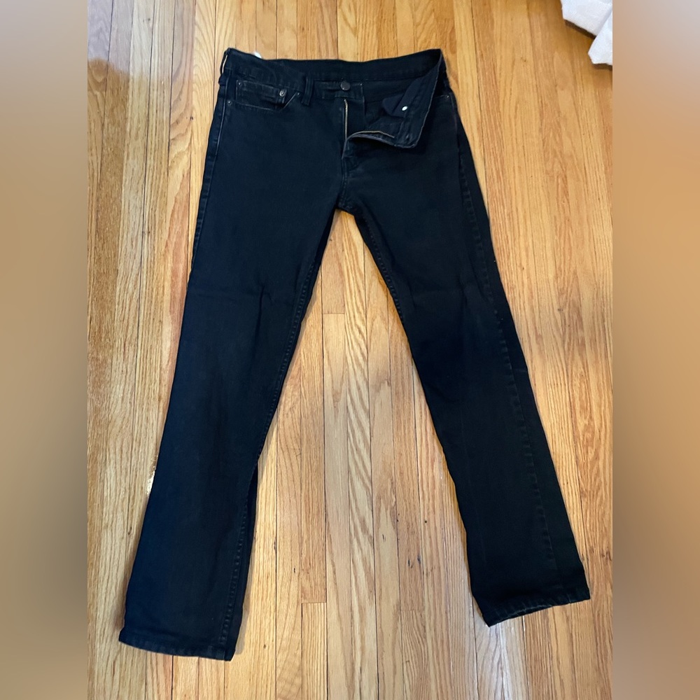 🐎 Levi’s 511 Black Denim Jeans W 32 L 34 99% Cotton 1% Elastane Slim Fit 🐎
